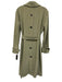 Avec Les Filles Size S Green Polyester Long Sleeve Trench Double Breasted Coat Green / S