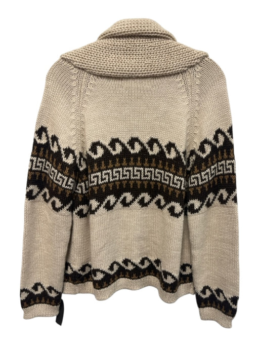 The Great Size 1 Beige & Multi Alpaca Blend Long Sleeve Knit Open Sweater Beige & Multi / 1