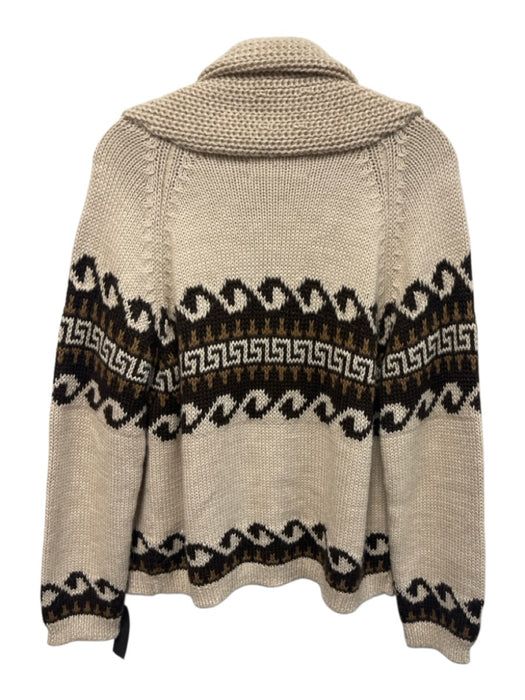The Great Size 1 Beige & Multi Alpaca Blend Long Sleeve Knit Open Sweater Beige & Multi / 1