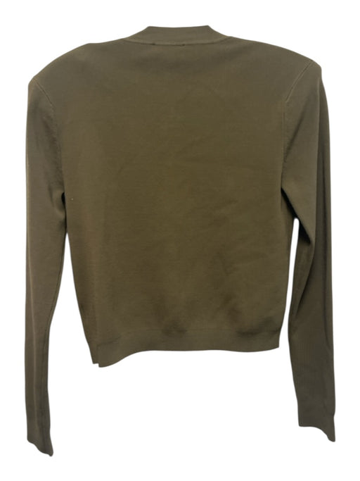 L'agence Size S Olive Green Rayon Blend Long Sleeve Button Up Cardigan Cardigan Olive Green / S