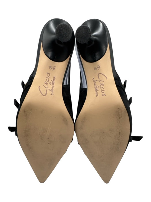 Sam Edelman Shoe Size 6.5 Black Leather Pointed Toe Slingback Strappy Pumps Black / 6.5