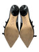 Sam Edelman Shoe Size 6.5 Black Leather Pointed Toe Slingback Strappy Pumps Black / 6.5