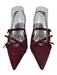 Sam Edelman Shoe Size 6.5 Maroon Purple Leather Pointed Toe Slingback Pumps Maroon Purple / 6.5