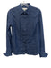 Madewell Size XS Dark Blue Cotton Denim Long Sleeve Button Front Pleats Top Dark Blue / XS