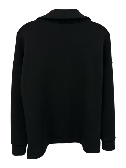 Spanx Size S Black Modal Blend V Neck Collared Long Sleeve Athleisure Top Black / S