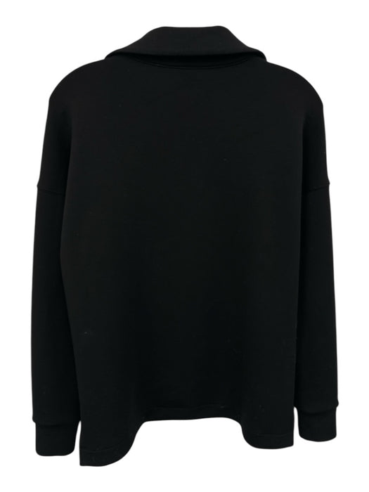 Spanx Size S Black Modal Blend V Neck Collared Long Sleeve Athleisure Top Black / S