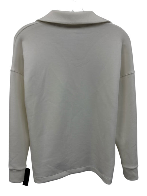 Spanx Size S White Modal Blend V Neck Collared Long Sleeve Athleisure Top White / S