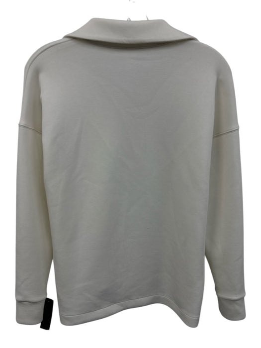 Spanx Size S White Modal Blend V Neck Collared Long Sleeve Athleisure Top White / S