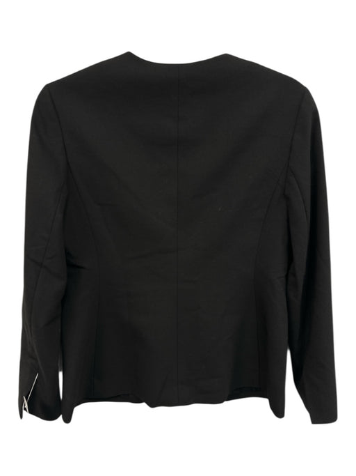 Madewell Size 2 Black Poly Blend Button Front rounded neck Long Sleeve Jacket Black / 2