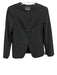 Madewell Size 2 Black Poly Blend Button Front rounded neck Long Sleeve Jacket Black / 2