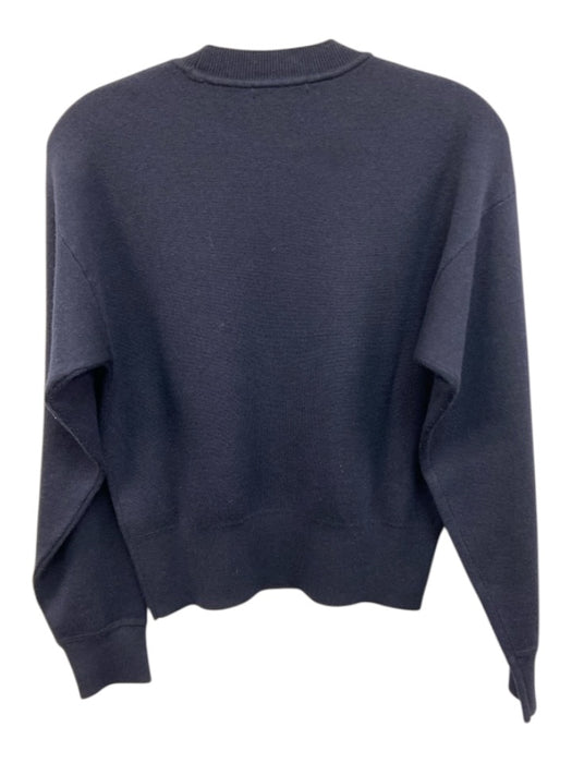 Madewell Size XS Navy Wool & Silk Long Sleeve Knit Crew Neck Sweater Navy / XS