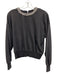 Evereve Size XS Black Cotton Blend Long Sleeve Rhinestone Sweater Black / XS