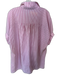 day + moon Size S Pink & White Cotton Short Sleeve Striped Collar Dress Pink & White / S