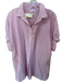 day + moon Size S Pink & White Cotton Short Sleeve Striped Collar Dress Pink & White / S