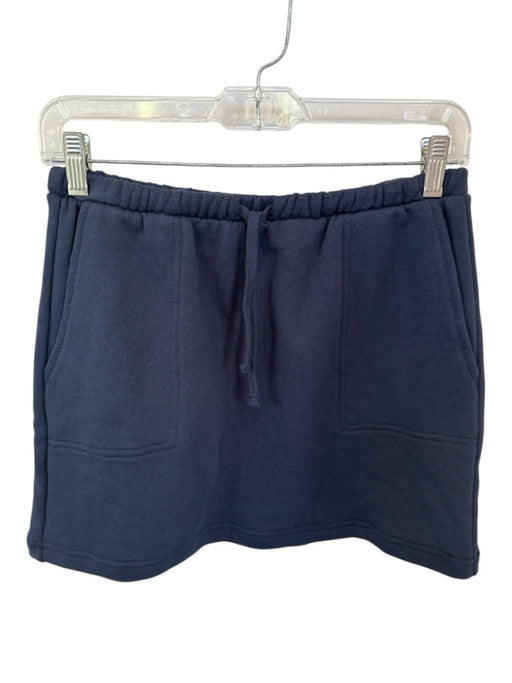 Splendid Size XS Navy Cotton & Polyester Drawstring Front Pockets Athletic Skirt Navy / XS