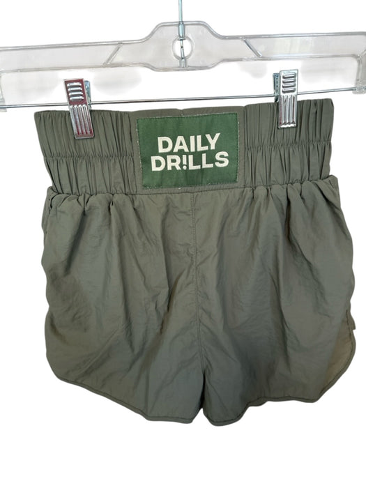 Daily Drills Size XS Olive Green Nylon High Waist Waist band Athletic Shorts Olive Green / XS