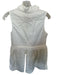 English Factory Size XS White Cotton Blend Sleeveless Collar Buttons Dress White / XS