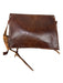 Brown Leather Engraved Adjustable Strap Flap Closure Messenger Bag Brown / Medium