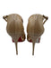 Christian Louboutin Shoe Size 39.5 Tan & Gold Patent Leather Iridescent Pumps Tan & Gold / 39.5