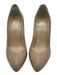 Christian Louboutin Shoe Size 39.5 Tan Nude Leather Pointed Toe Stiletto Pumps Tan Nude / 39.5