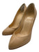 Christian Louboutin Shoe Size 39.5 Tan Nude Leather Pointed Toe Stiletto Pumps Tan Nude / 39.5