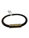 Louis Vuitton Brown, Black & Gold Coated Canvas Rubber Gold Clasp Bracelet Brown, Black & Gold