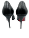 Christian Louboutin Shoe Size 39.5 Black Leather Upper Almond Toe Stiletto Pumps Black / 39.5