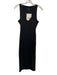 Naked Wardrobe Size M Black Polyester & Spandex Sleeveless Scoop Neck Midi Dress Black / M