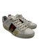 Gucci Shoe Size 38 white, green & red Leather Logo Round Toe Lace Up Sneakers white, green & red / 38