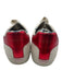 Gucci Shoe Size 38 white, green & red Leather Logo Round Toe Lace Up Sneakers white, green & red / 38
