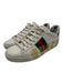 Gucci Shoe Size 38 white, green & red Leather Logo Round Toe Lace Up Sneakers white, green & red / 38