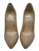 Christian Louboutin Shoe Size 39.5 Tan Nude Leather Pointed Toe Stiletto Pumps Tan Nude / 39.5