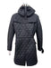 Burberry Size XS Black Polyamide Diamond Quilted Hood Long Sleeve Coat Black / XS