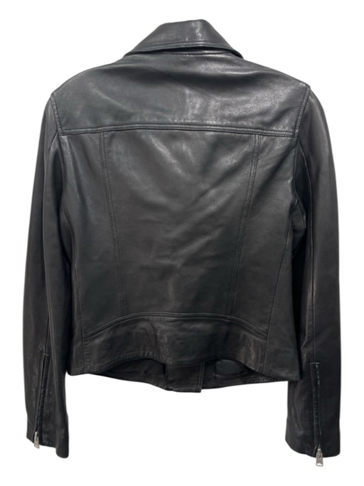 ALLSAINTS Size 6 Black Lamb leather Long Sleeve Moto Jacket Black / 6