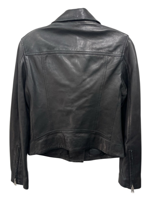 ALLSAINTS Size 6 Black Lamb leather Long Sleeve Moto Jacket Black / 6