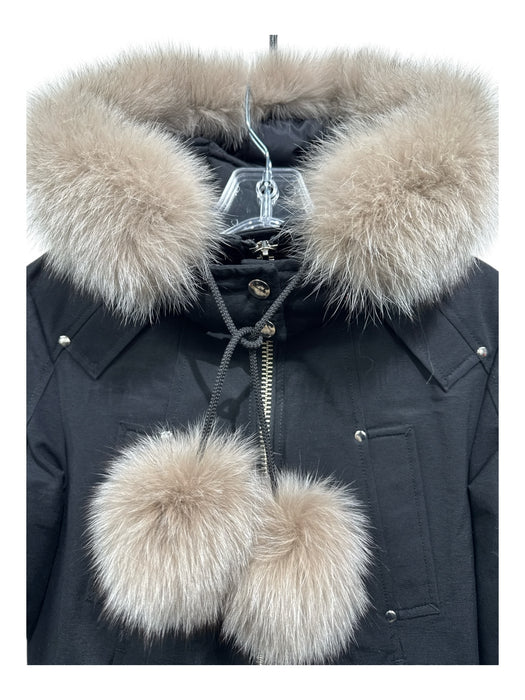 Moose Knuckles Size S/P Black & Beige Cotton & Nylon Goose Down Solid Jacket Black & Beige / S/P