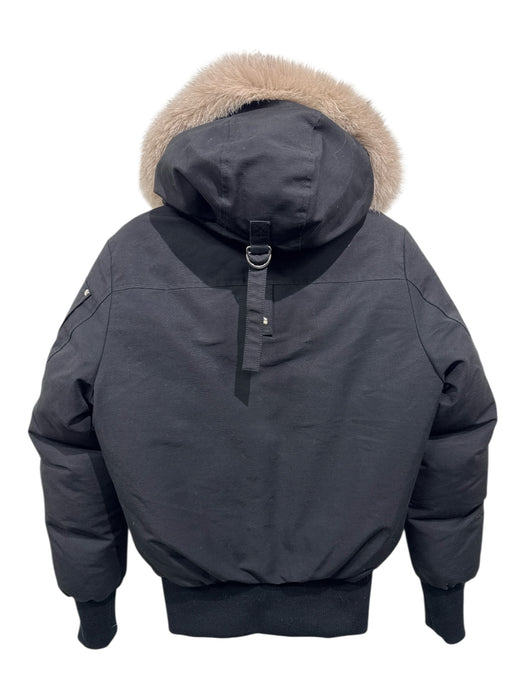 Moose Knuckles Size S/P Black & Beige Cotton & Nylon Goose Down Solid Jacket Black & Beige / S/P