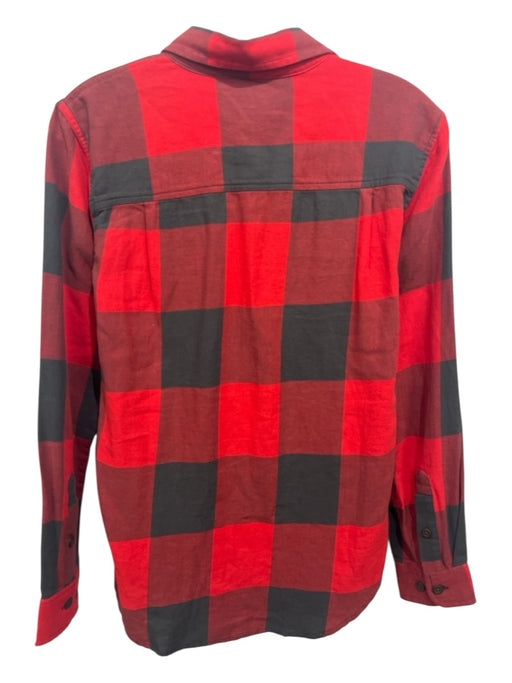 Filson Size XS Black & Red Cotton Long Sleeve check Button Up & Collar Top Black & Red / XS