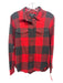 Filson Size XS Black & Red Cotton Long Sleeve check Button Up & Collar Top Black & Red / XS