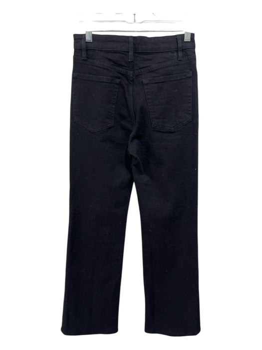 Frame Size 26 Black Cotton Denim Zip Fly High Rise Straight Leg Jeans Black / 26