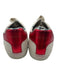 Gucci Shoe Size 38 white, green & red Leather Logo Round Toe Lace Up Sneakers white, green & red / 38