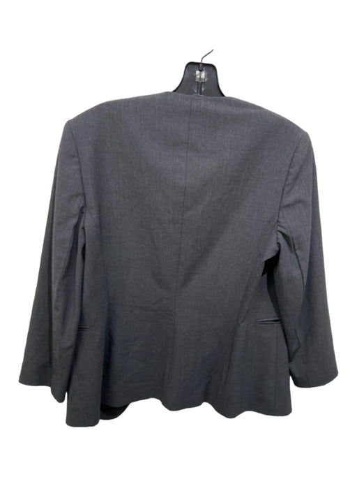 Theory Size 8 Gray Wool Blazer Open Front Jacket Gray / 8