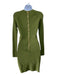 Balmain Size 40 Olive Green & Gold Viscose & Polyester Ribbed Mini Dress Olive Green & Gold / 40