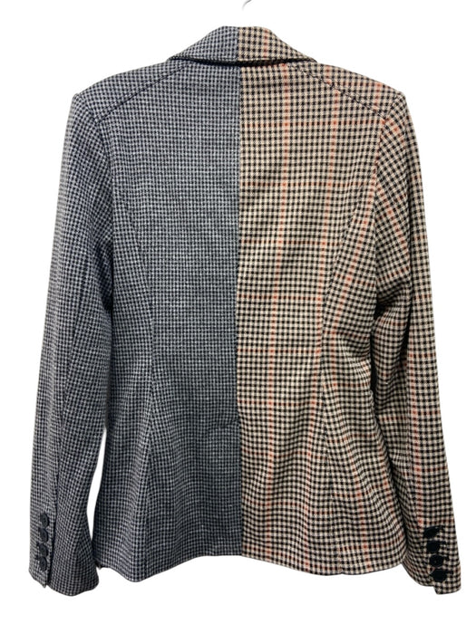 RD Style Size XS Brown, Gray & Black Poly Blend Houndstooth Blazer Jacket Brown, Gray & Black / XS