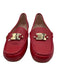 Kate Spade Shoe Size 8 Red Leather Pointed Rounded Toe Gold Hardware Loafers Red / 8