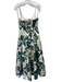 Alemais Size 8 Green & Beige Cotton Painted Leaves crochet buttons Maxi Dress Green & Beige / 8