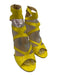 Jimmy Choo Shoe Size 39 Yellow Patent Leather Peep Toe Cut Out Back Zip Pumps Yellow / 39