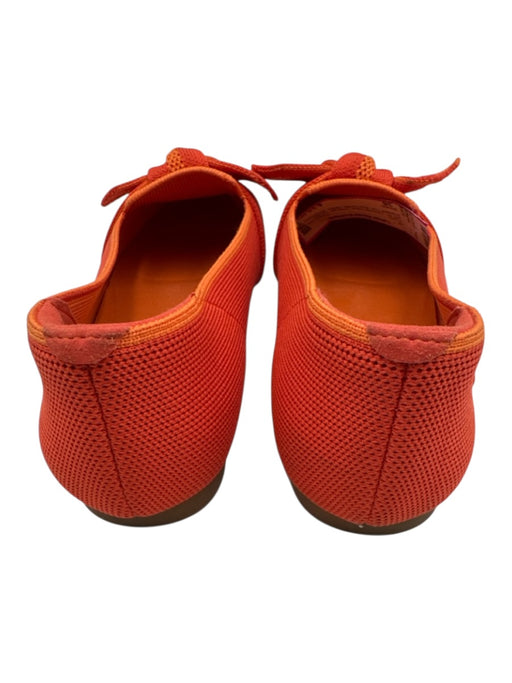Vivaia Shoe Size 38 Orange Textile Pointed Toe Bow Detail Stripe Flats Orange / 38