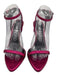 Tom Ford Shoe Size 39 Metallic Pink Leather Toe Strap Glitter Ankle Wrap Pumps Metallic Pink / 39