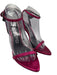 Tom Ford Shoe Size 39 Metallic Pink Leather Toe Strap Glitter Ankle Wrap Pumps Metallic Pink / 39